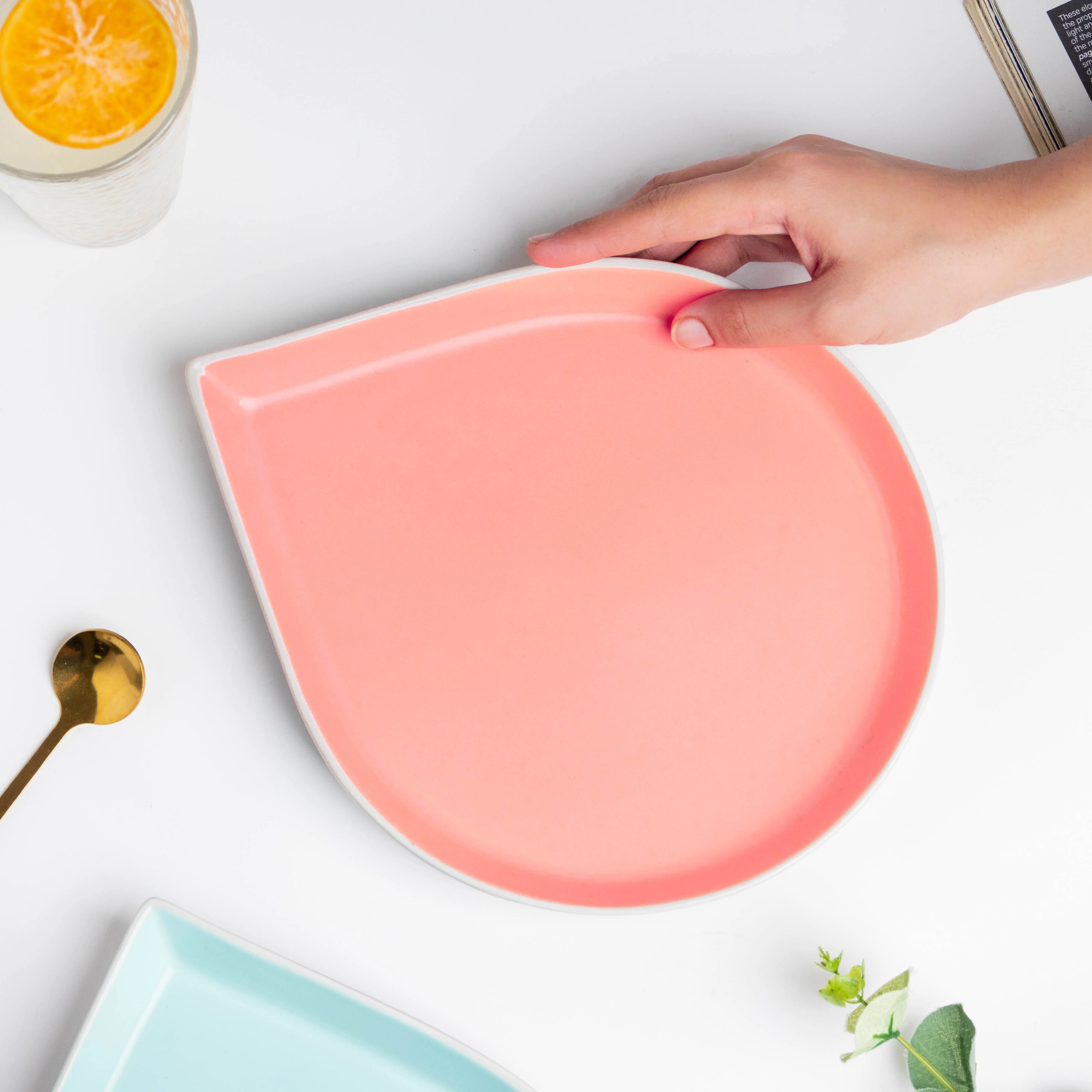 Dew Pink Snack Plate 10 Inch - Image 2