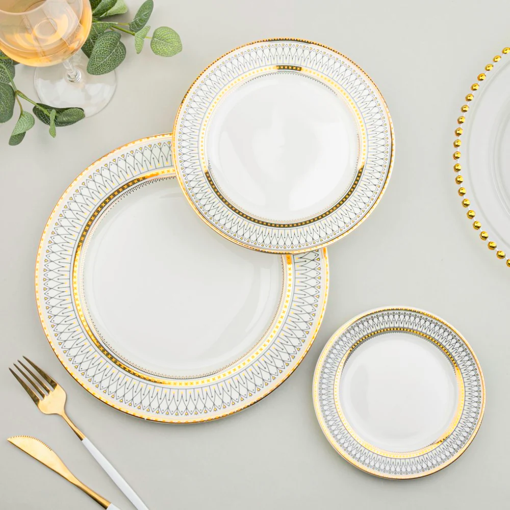 Gold Detailed Glam Dessert Plate - Image 5