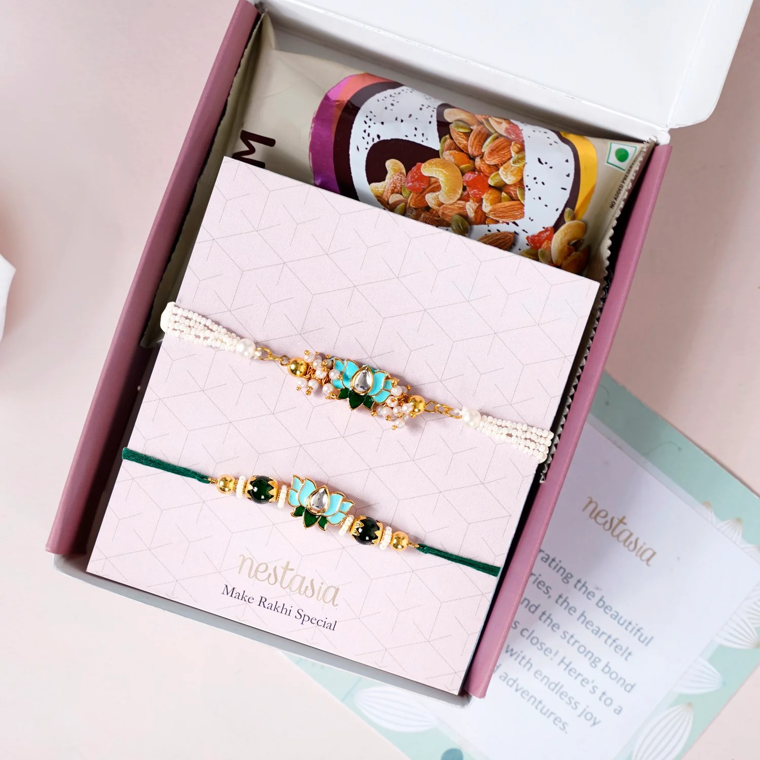 Divine Blessings Rakhi Gift Set For Couple - Image 4