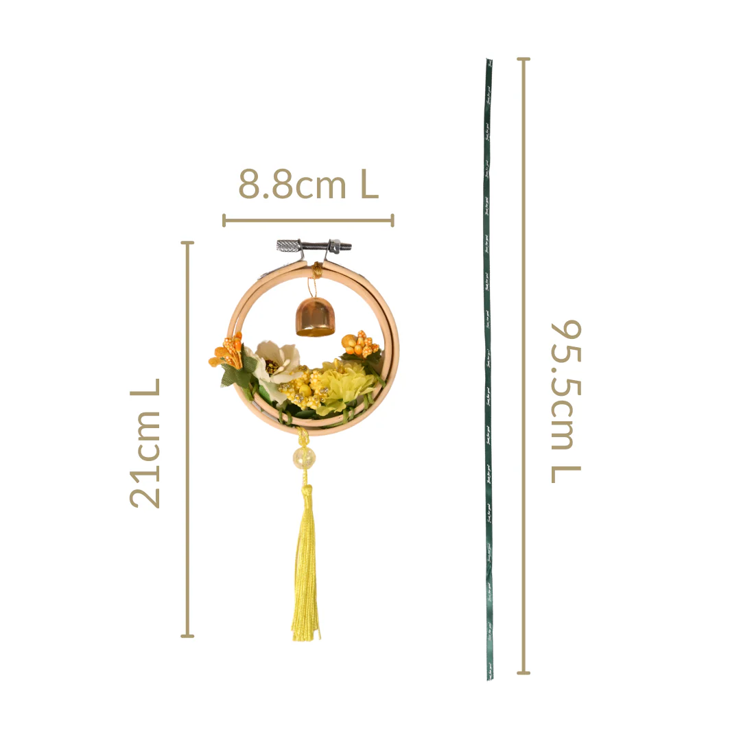 DIY Flower Car Charm For Rearview Mirror - Image 4