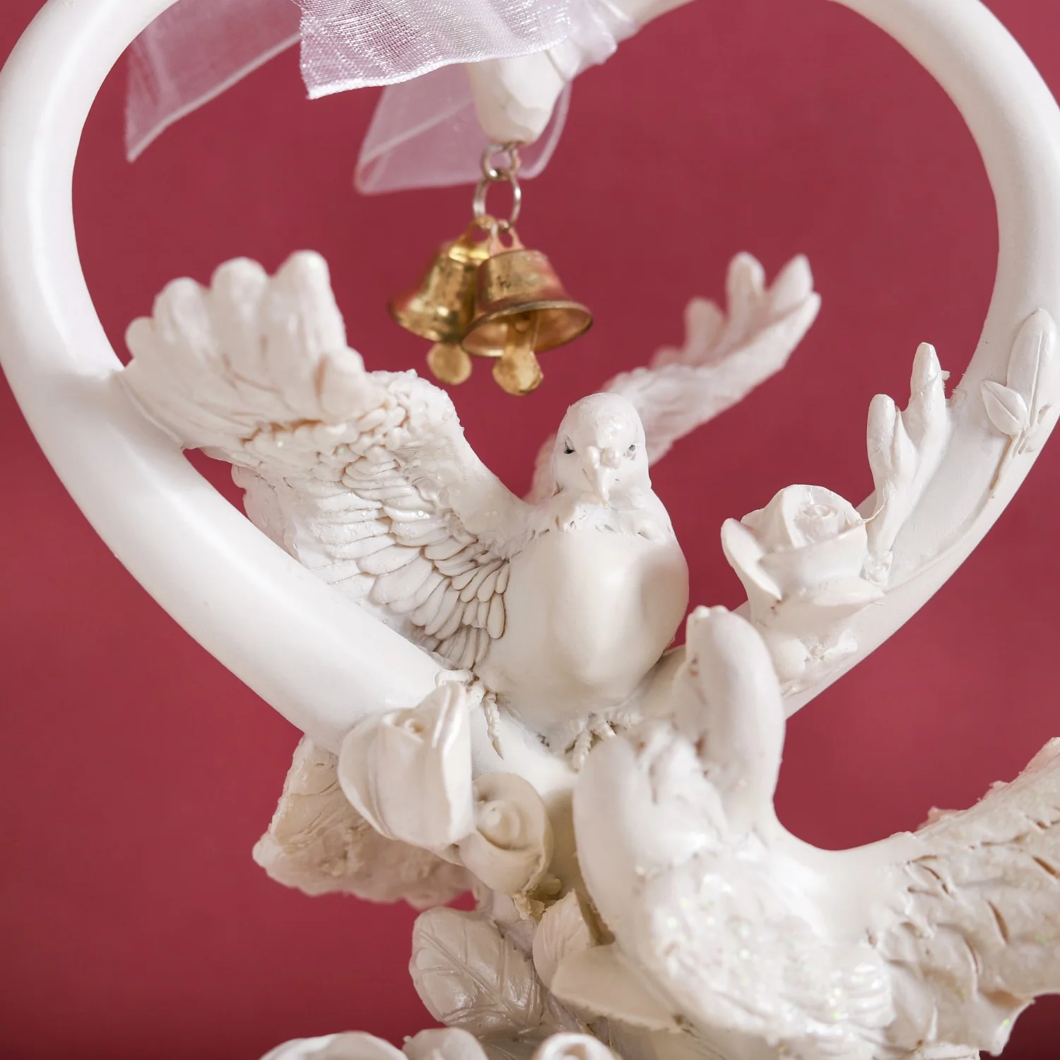 Doves Couple Showpiece Decor White - Image 3