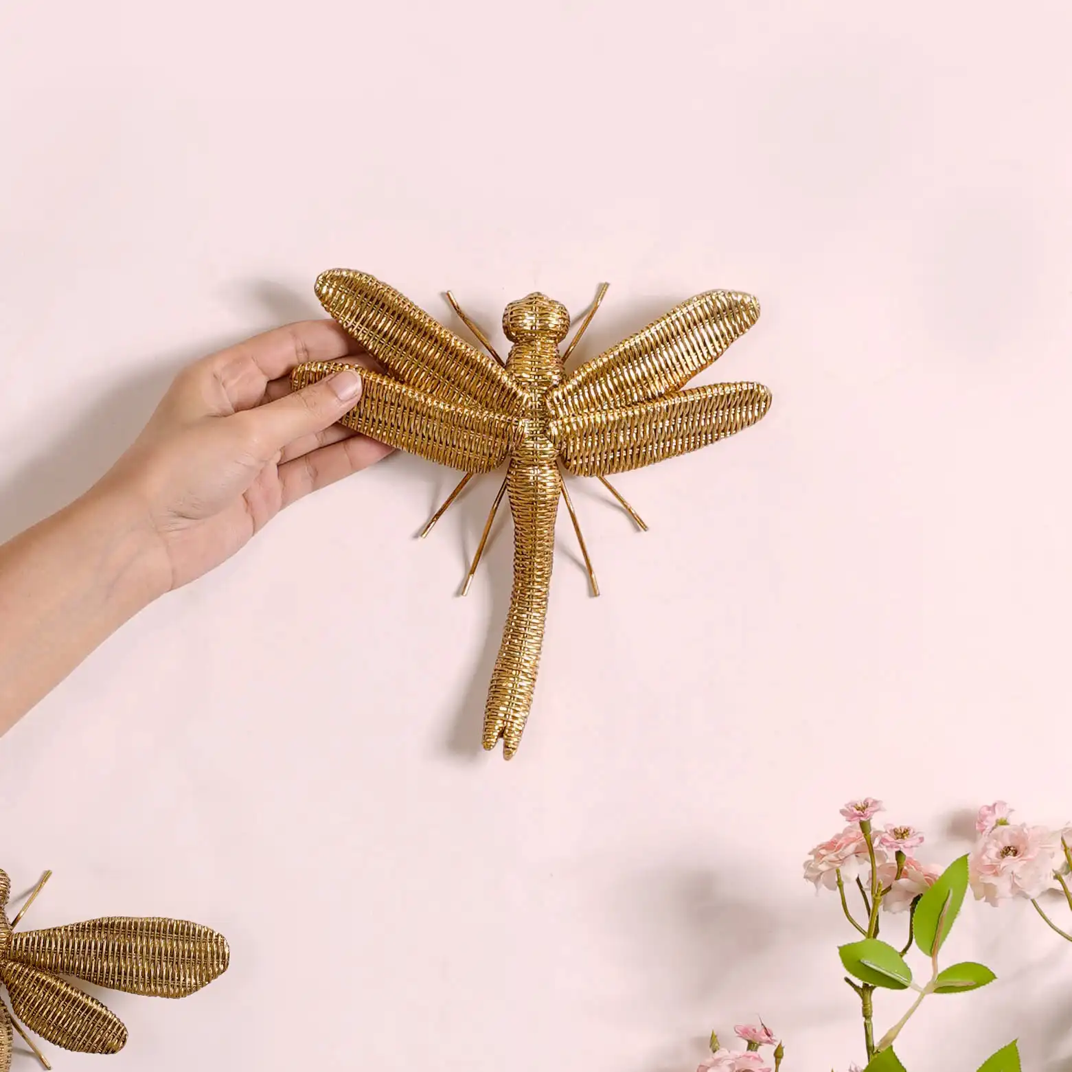 Dragonfly Wall Decor Gold - Image 2