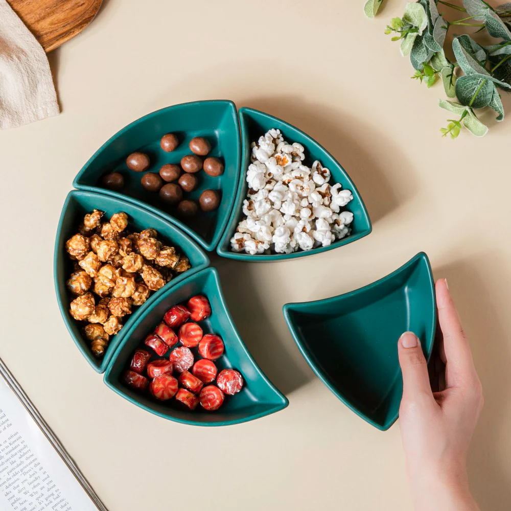 Dry Fruit Bowl Green Set Of 5 200 ml - Image 2