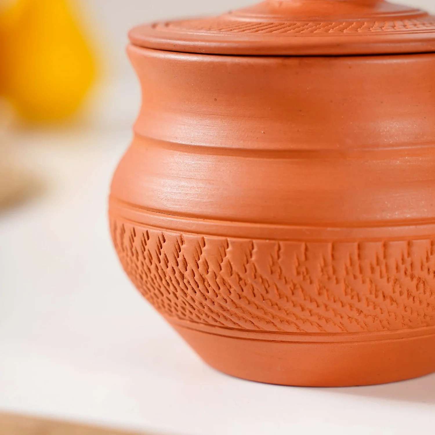 Earthen Clay Pot With Lid Set Of 2 650ml - Image 7