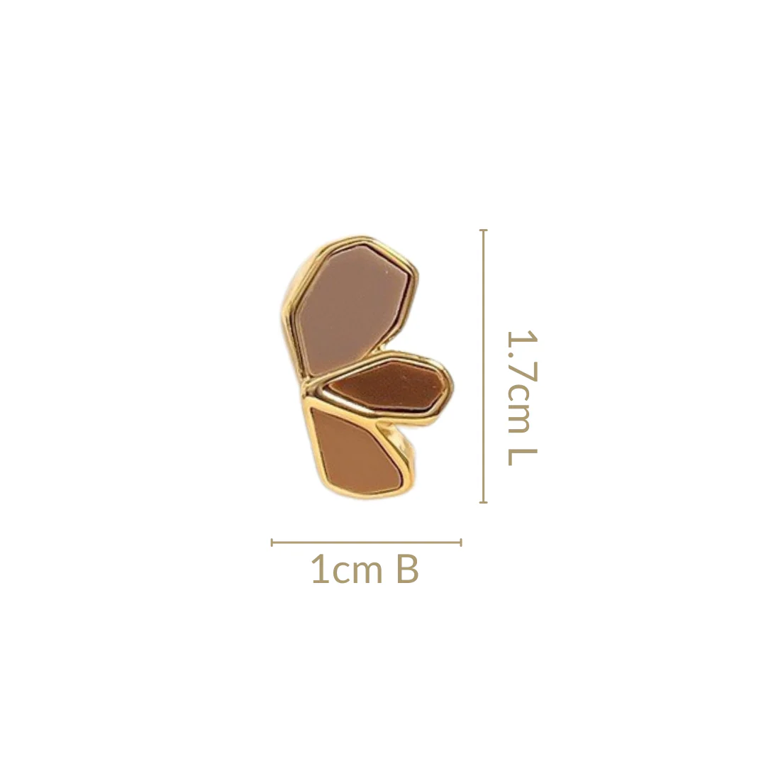 Earthy Blossom Gold Studs - Image 3
