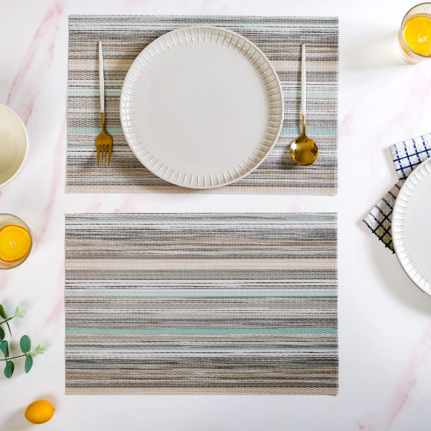 Earthy Stripes Dining Tablemat Set Of 6 - Image 7