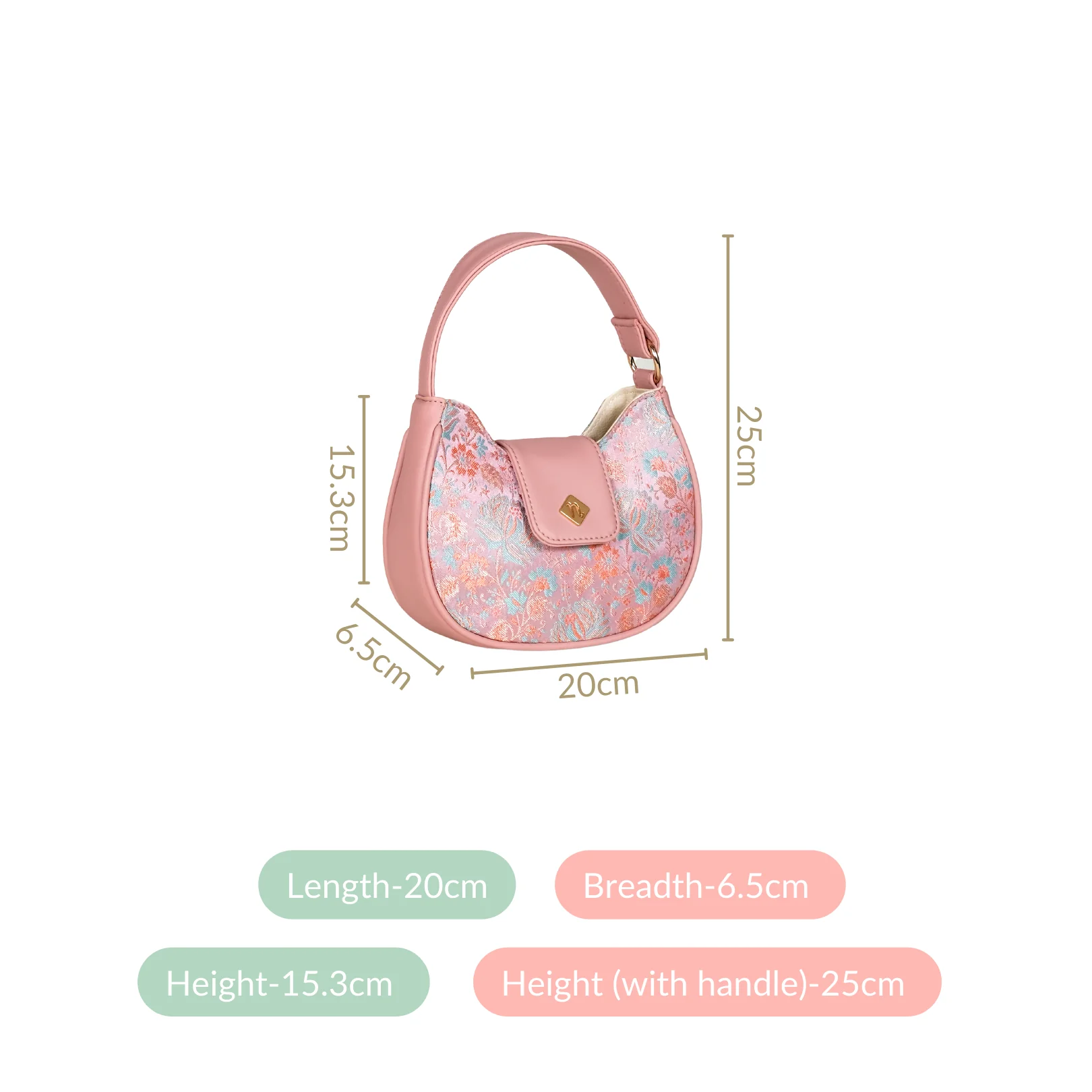 Eden Moon Handbag Pink - Image 5