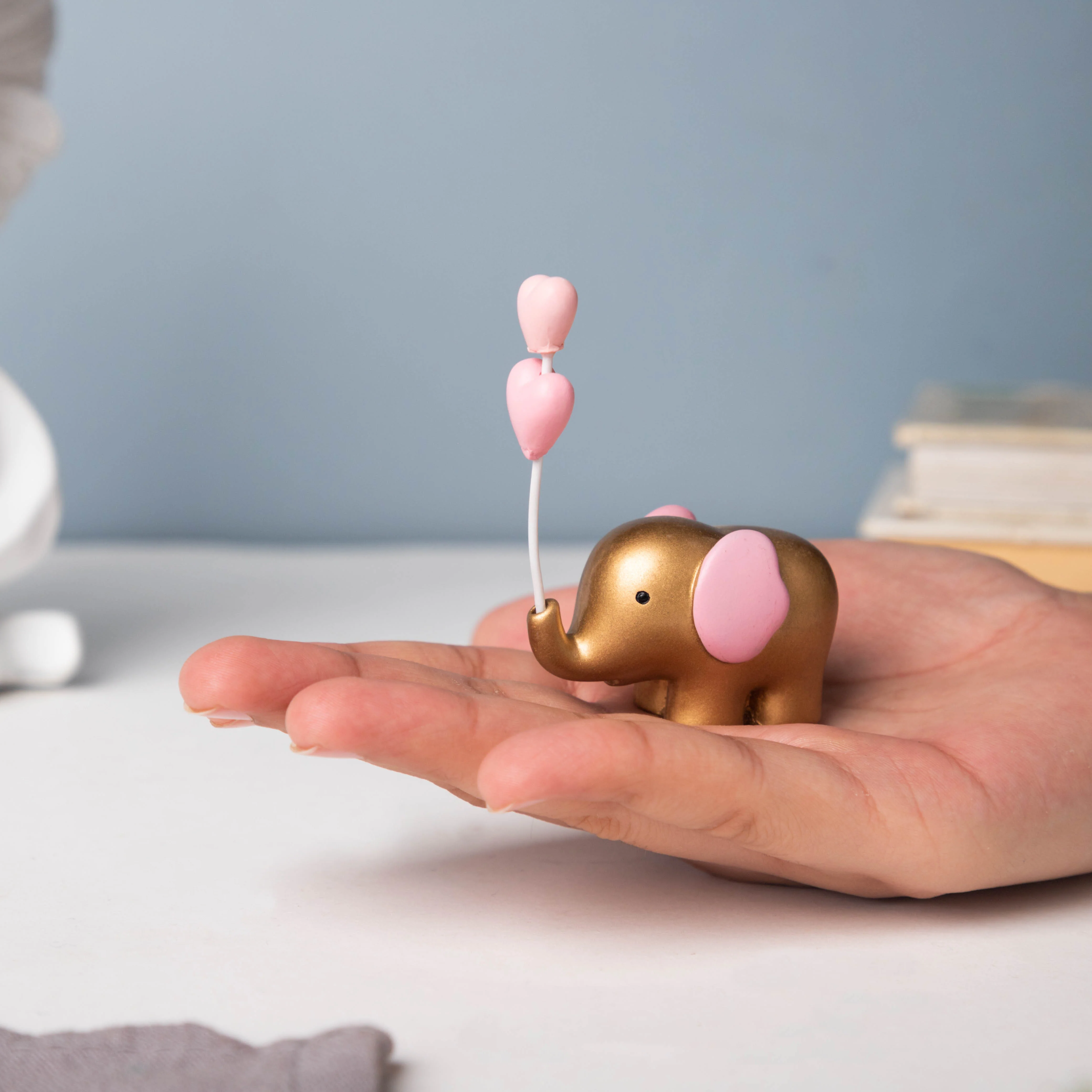 Pink Heart Elephant Decor - Image 2
