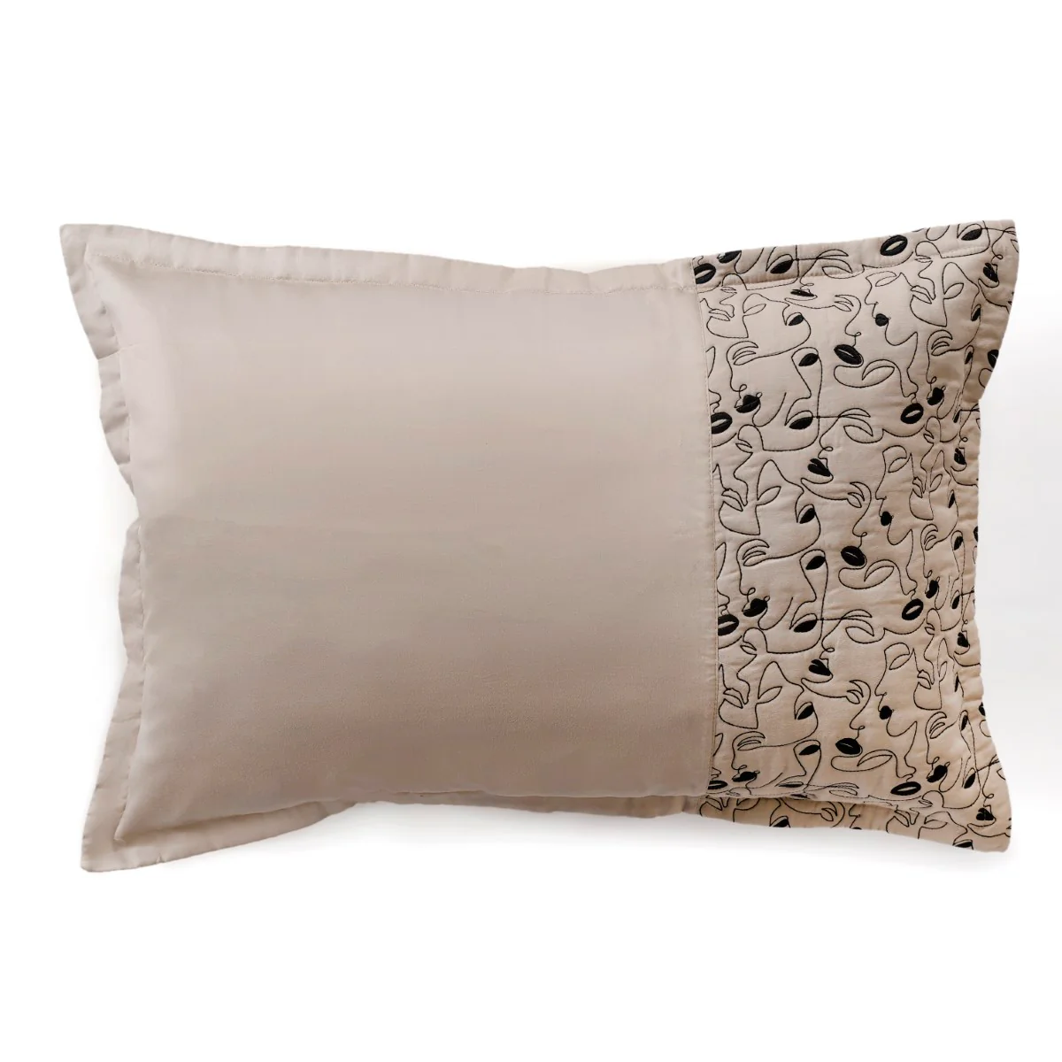 Embroidered King Size Bed Cover Beige - Image 13