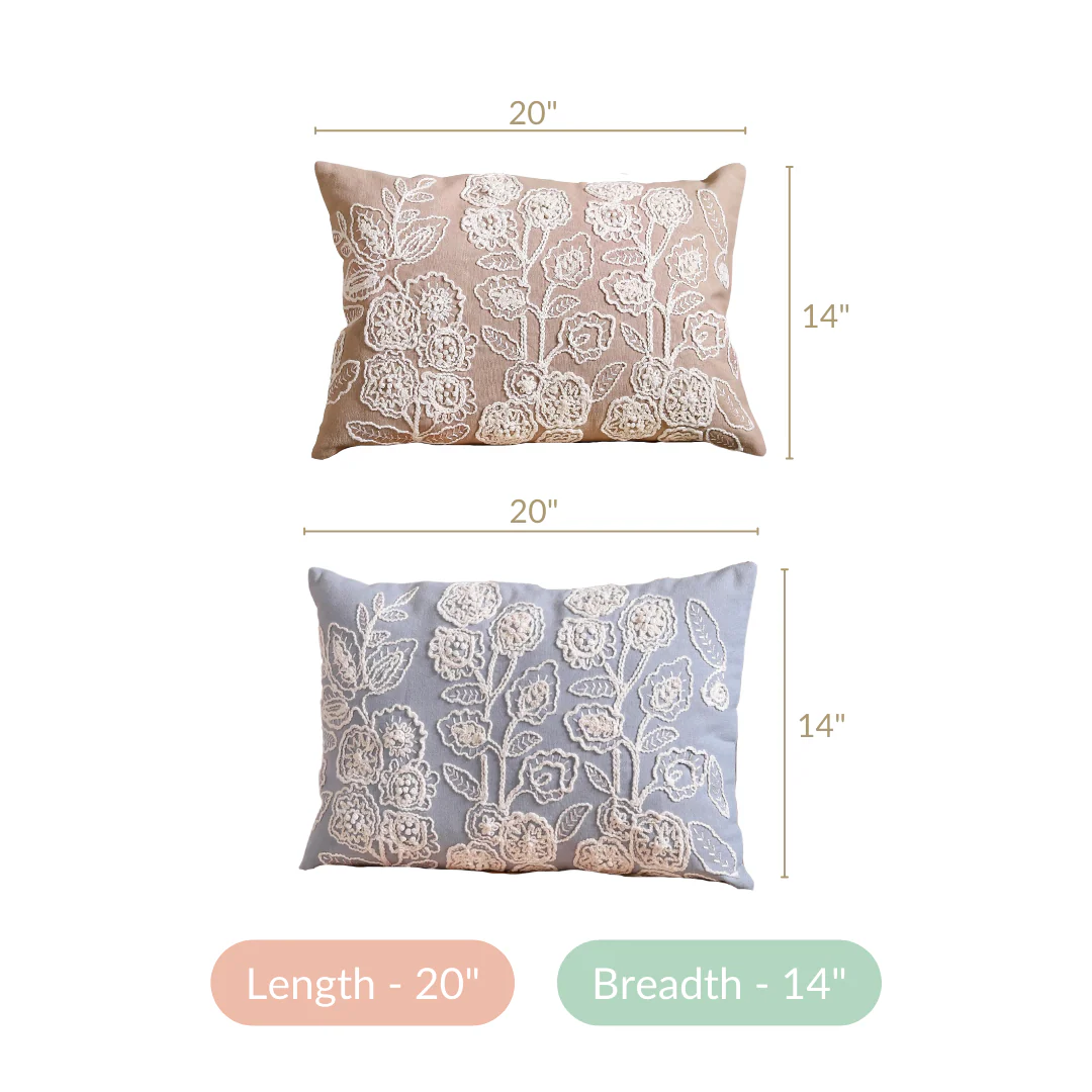 Embroidered Throw Pillow Cover Set Of 2 - Image 8