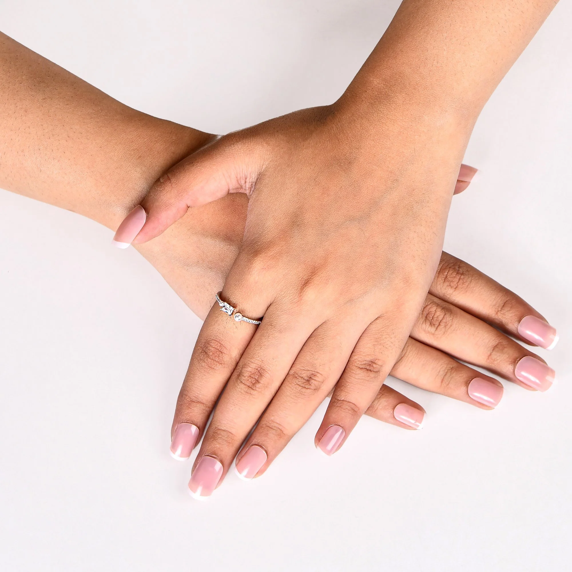 Emerald Cut Pearl Ring Silver - Image 2