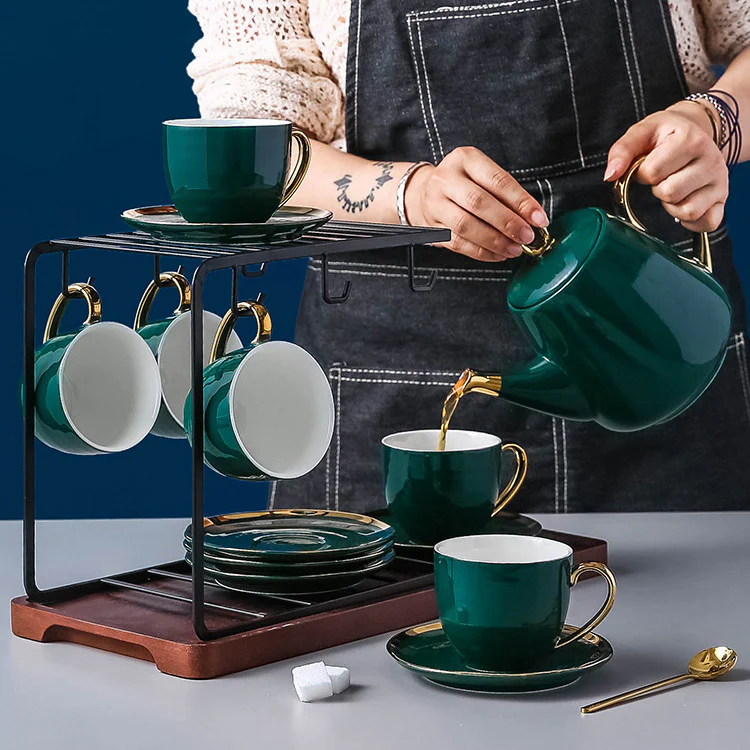 Emerald Tea Set With Stand - Image 2