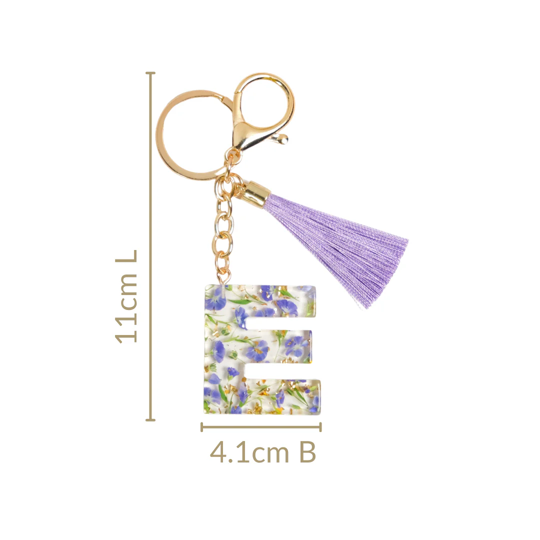 Eternal Bloom E Keychain With Tassel - Image 4