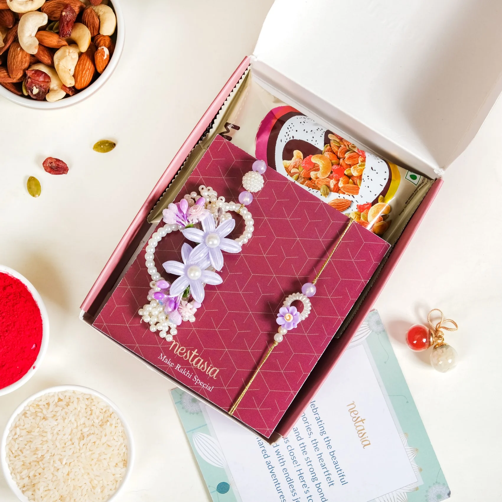Eternal Bloom Rakhi Hamper For Bhaiya Bhabhi - Image 5
