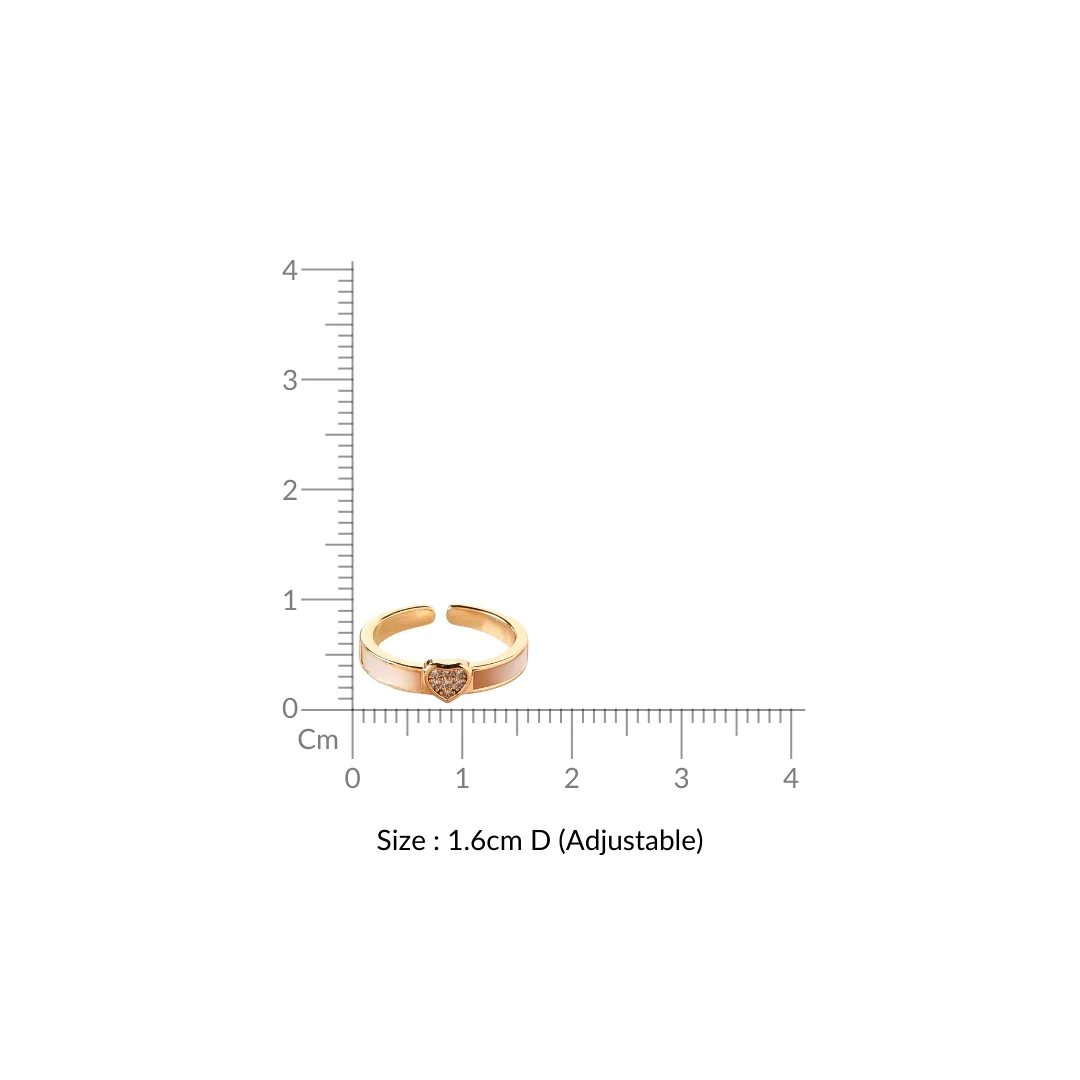 Eternal Spark Gold Heart Ring - Image 3