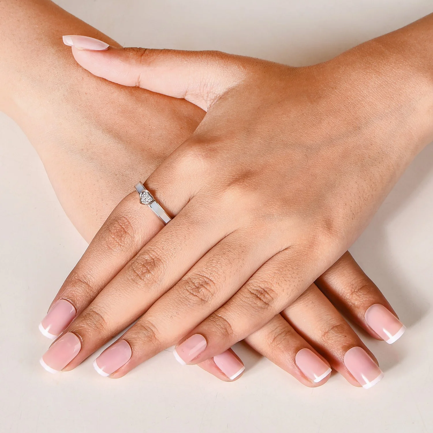 Eternal Spark Silver Heart Ring - Image 2