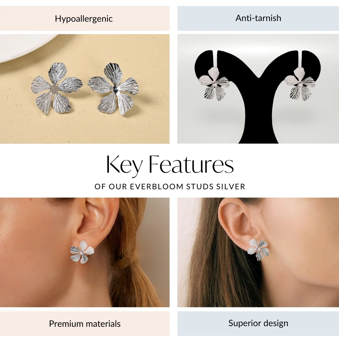 Everbloom Studs Silver - Image 4
