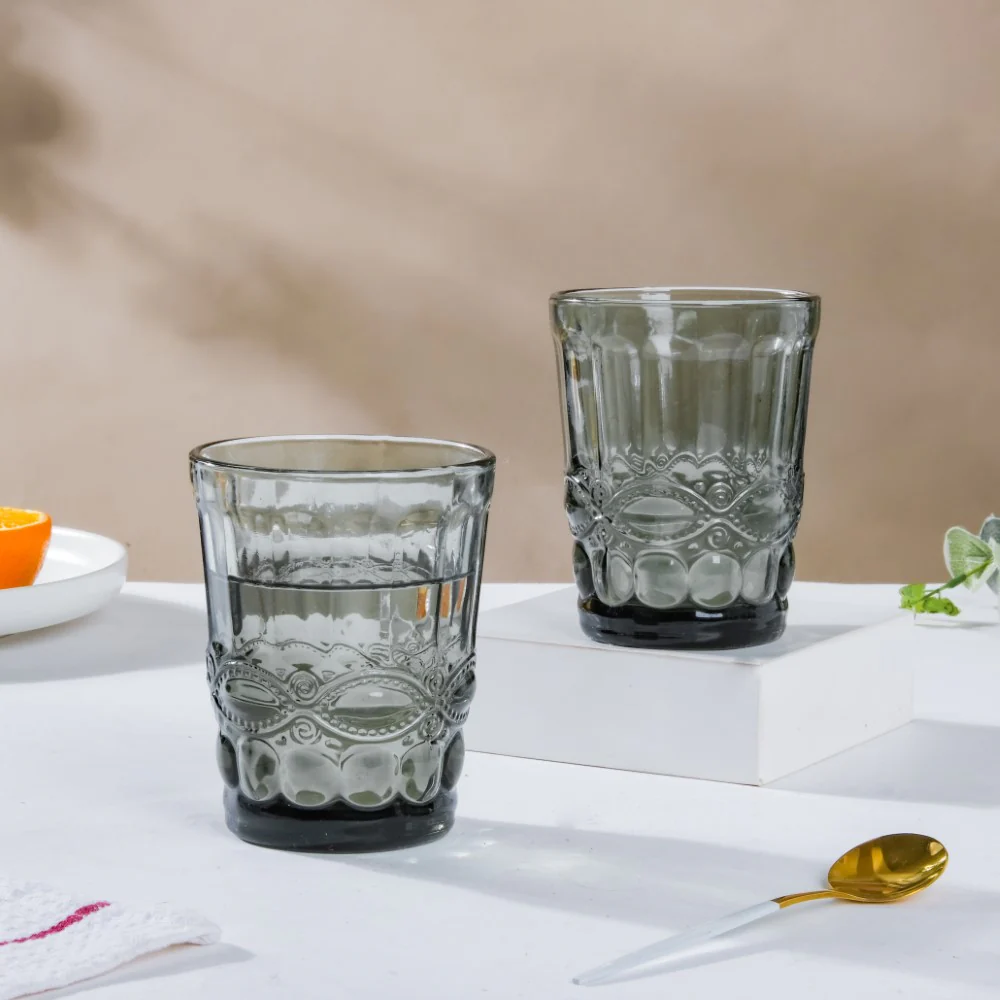 Everyday Drinking Glass Grey Set Of 6 250 ml - Image 6