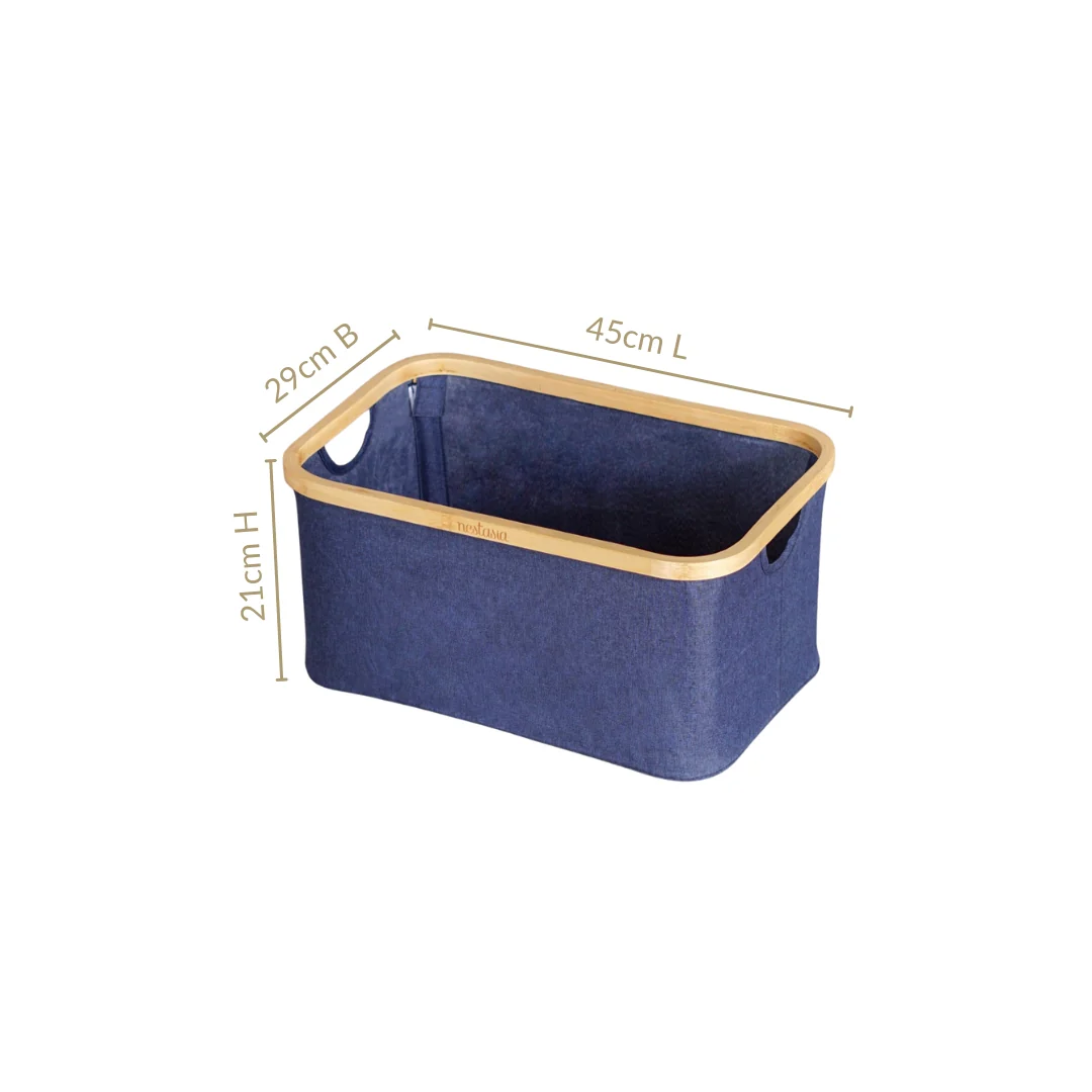 Fabric Basket Blue - Image 4