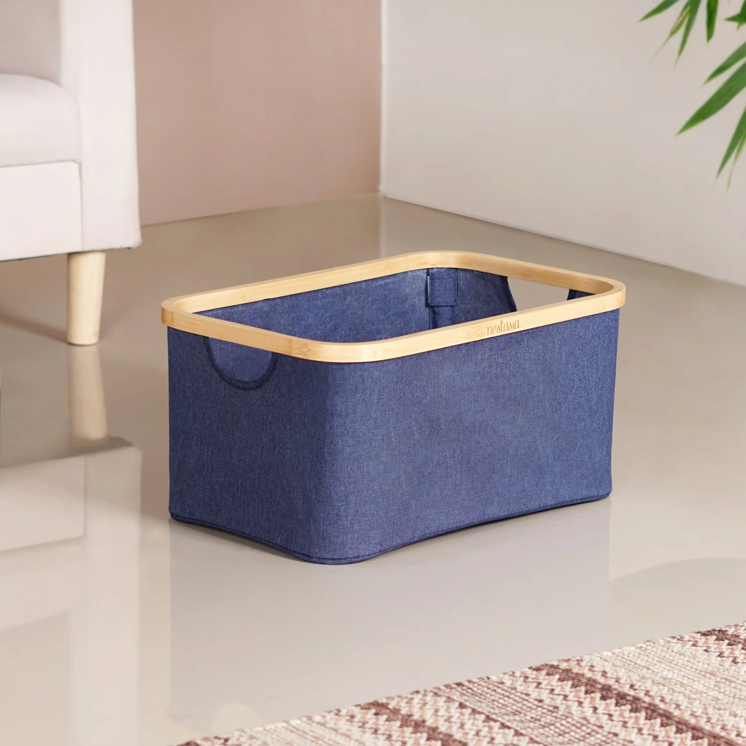 Fabric Basket Blue - Image 9