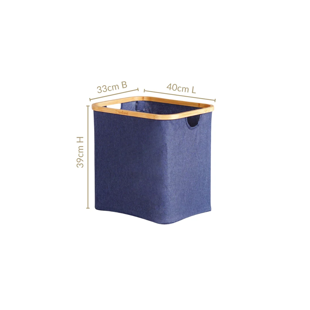 Fabric Storage Basket Blue - Image 4