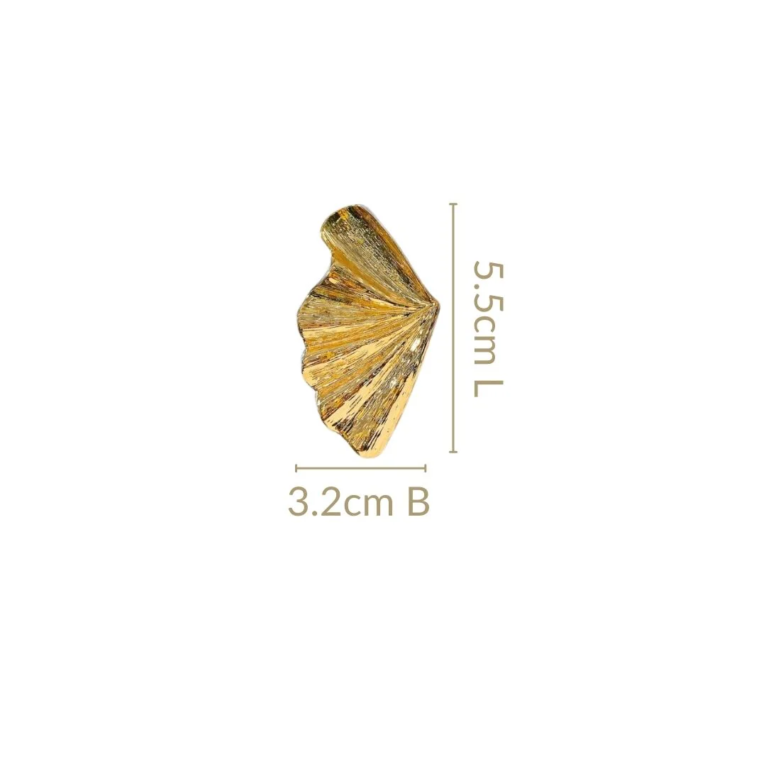 Fairy Wings Statement Earrings Gold - Image 3
