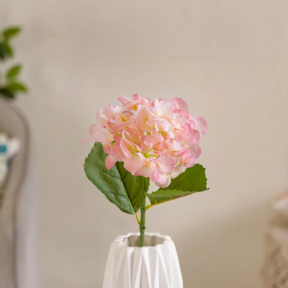 Faux Hydrangea Flower Pink - Image 4