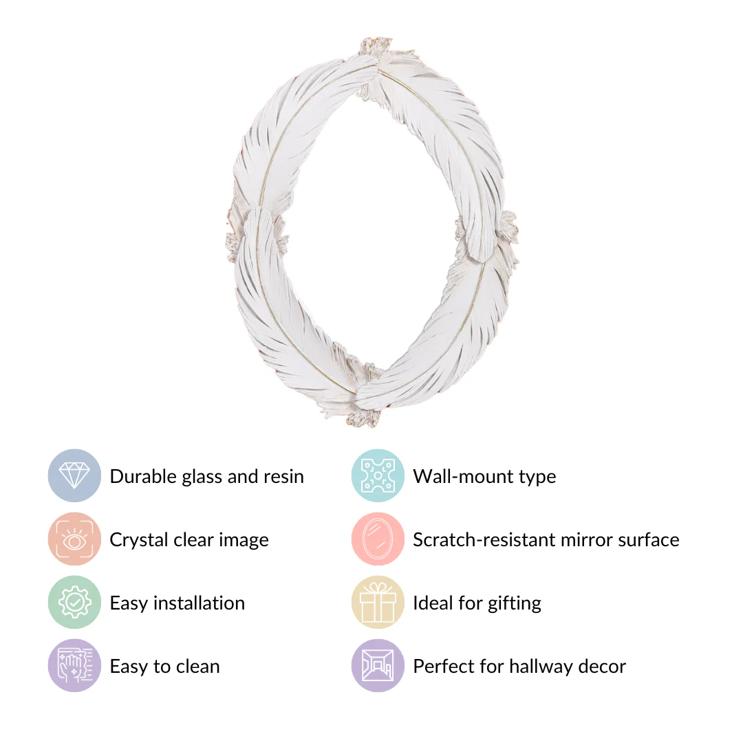 Feather Fusion Oval Wall Mirror - Image 3