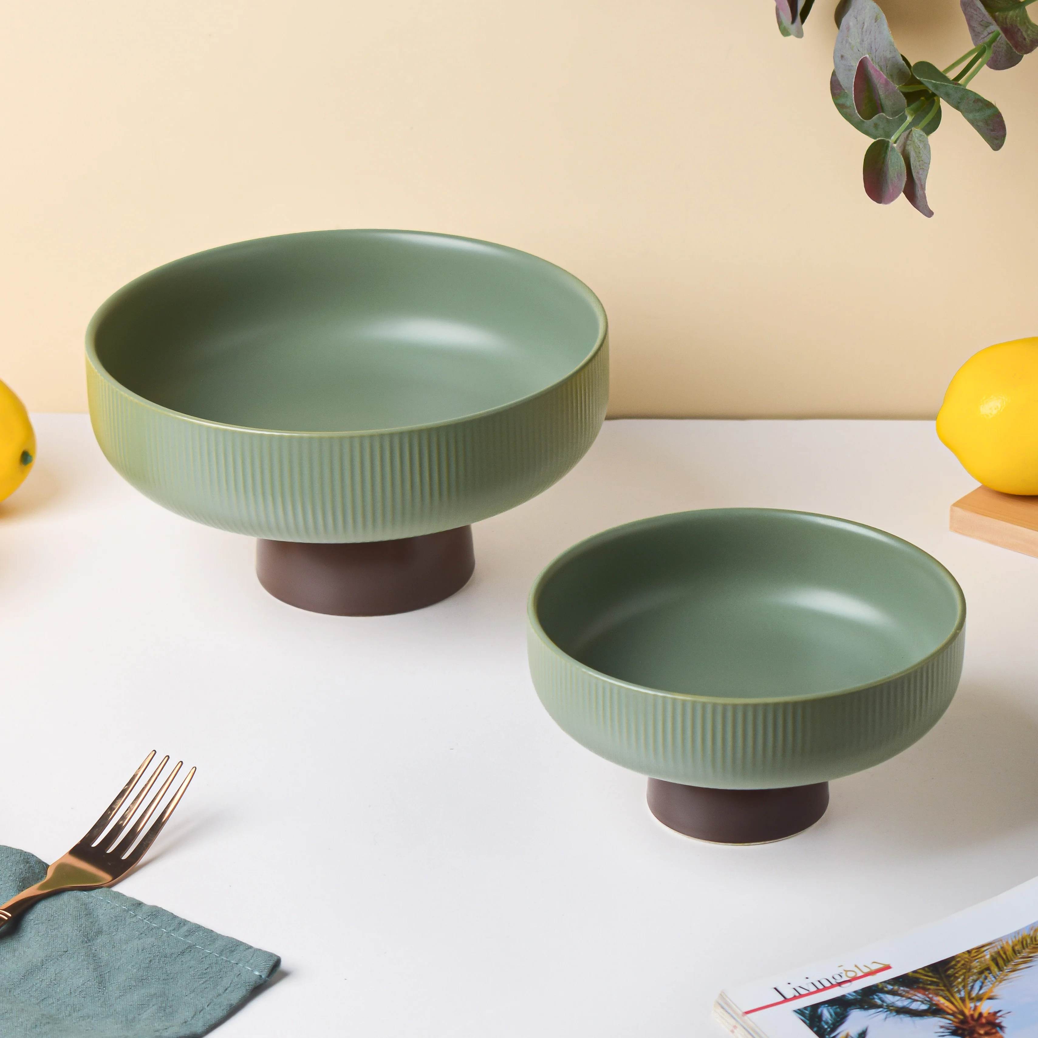 Fern Green Fruit Bowl Small - Image 6