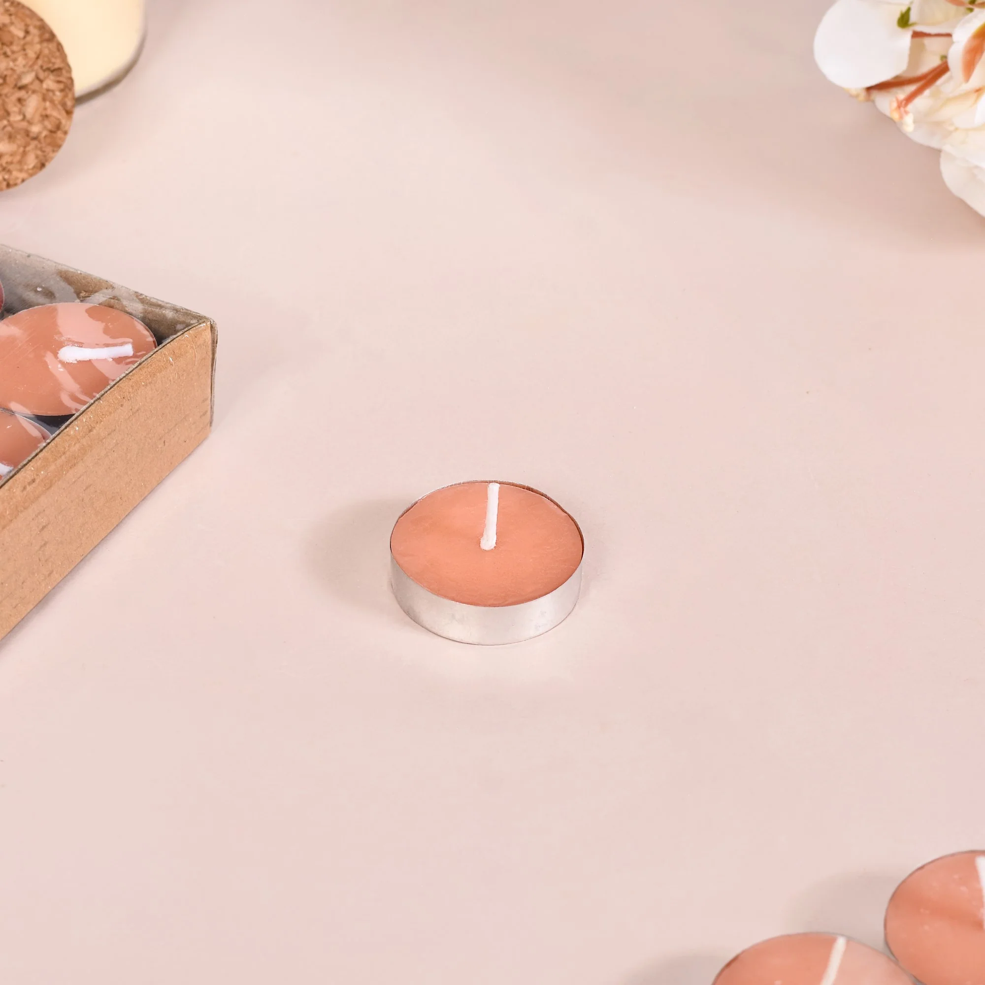 Festive Tealight Candles Peach Set Of 50 - Image 8