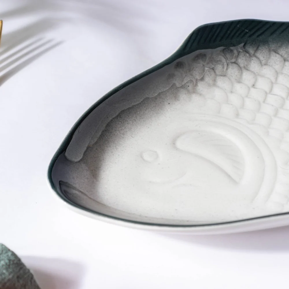 Ombre Fish Ceramic Platter Small - Image 4