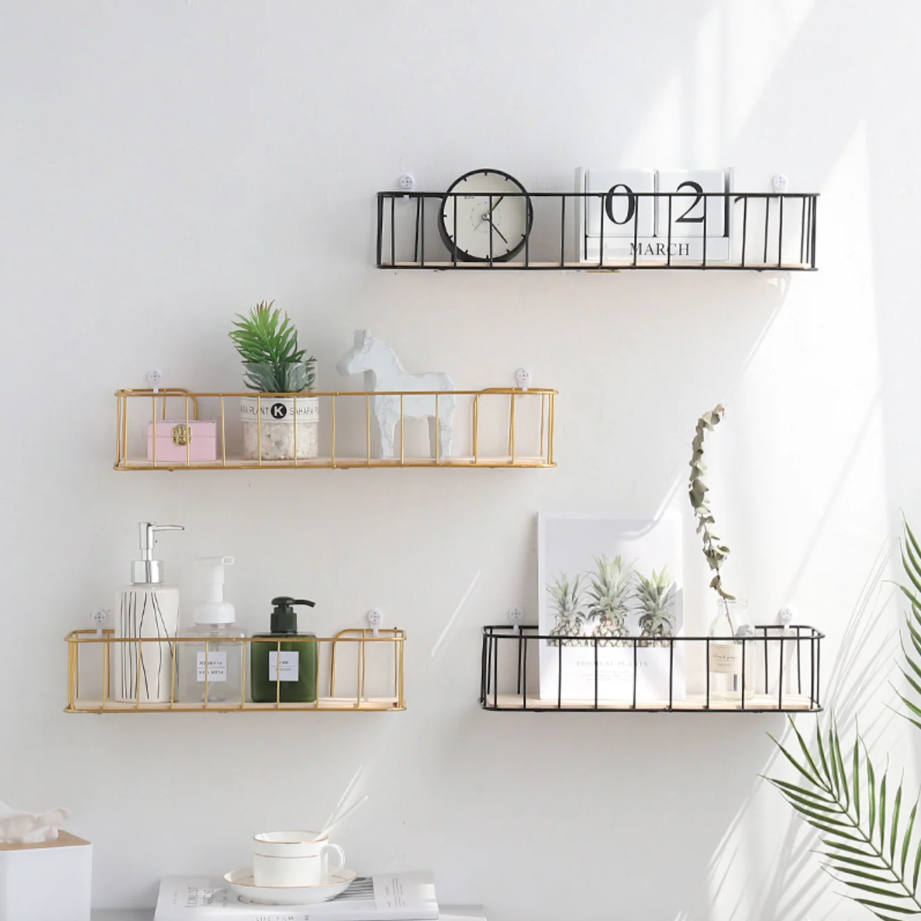 Floating Wall Shelf - Gold - Image 2