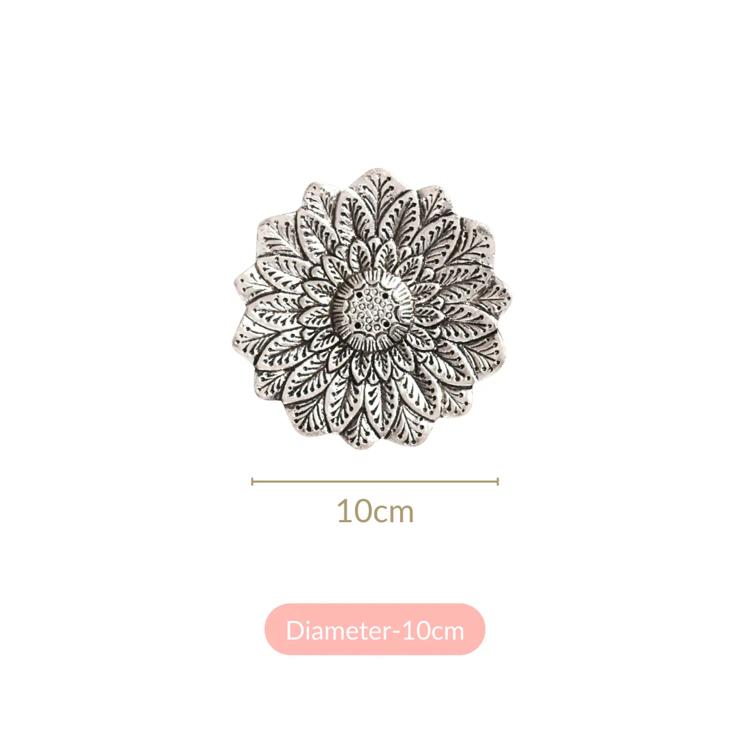 Floral Mandala Incense Holder With Jasmine Incense Sticks - Image 6
