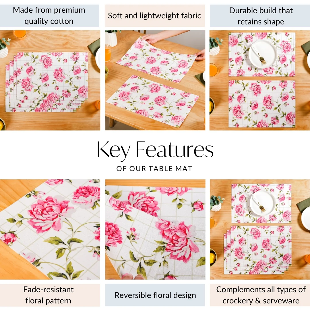 Floral Rouge Cotton Table Mat Set Of 4 - Image 6