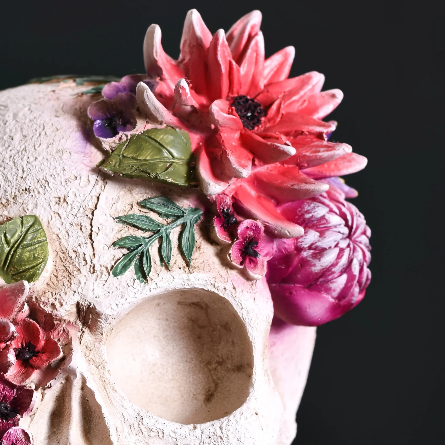 Floral Skull Decor Object - Image 6