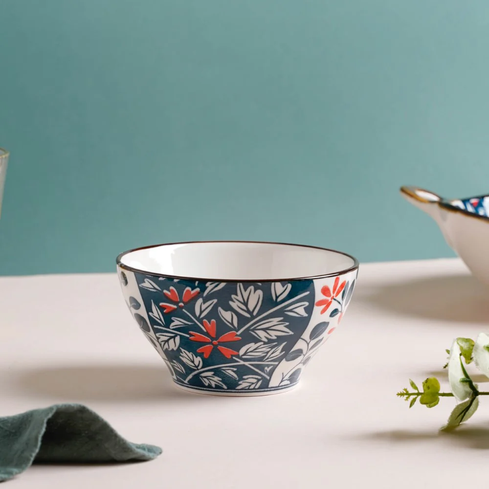 Floral Snack Bowl Set Of 4 With Gift Box - Image 12