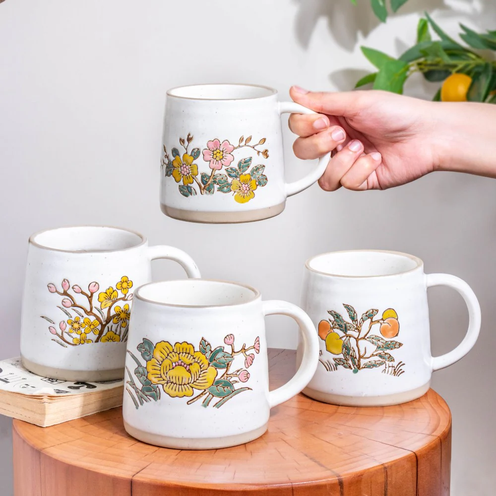 Floral Tulip Ceramic Mug 350 ml - Image 6