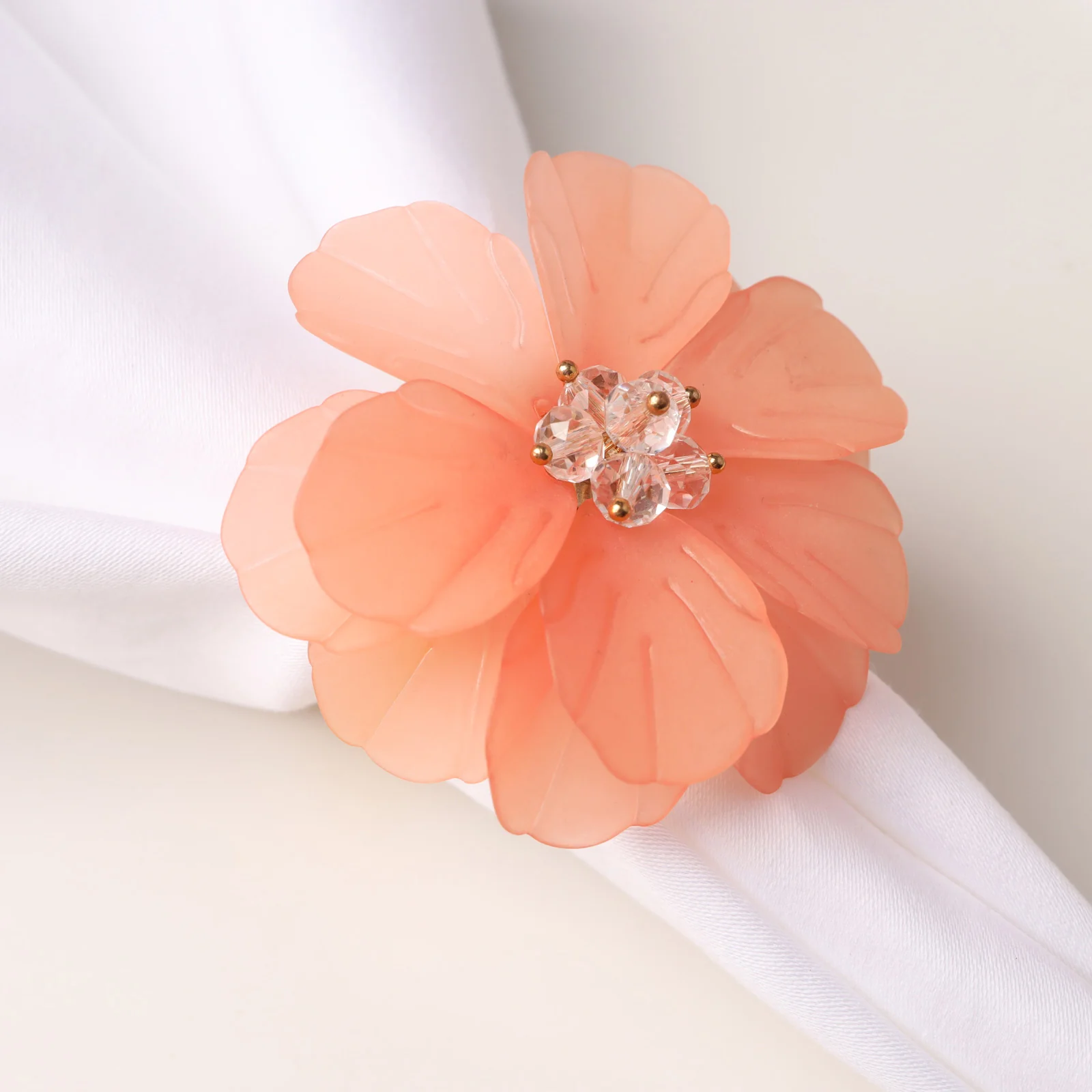 Flower Napkin Holder Peach