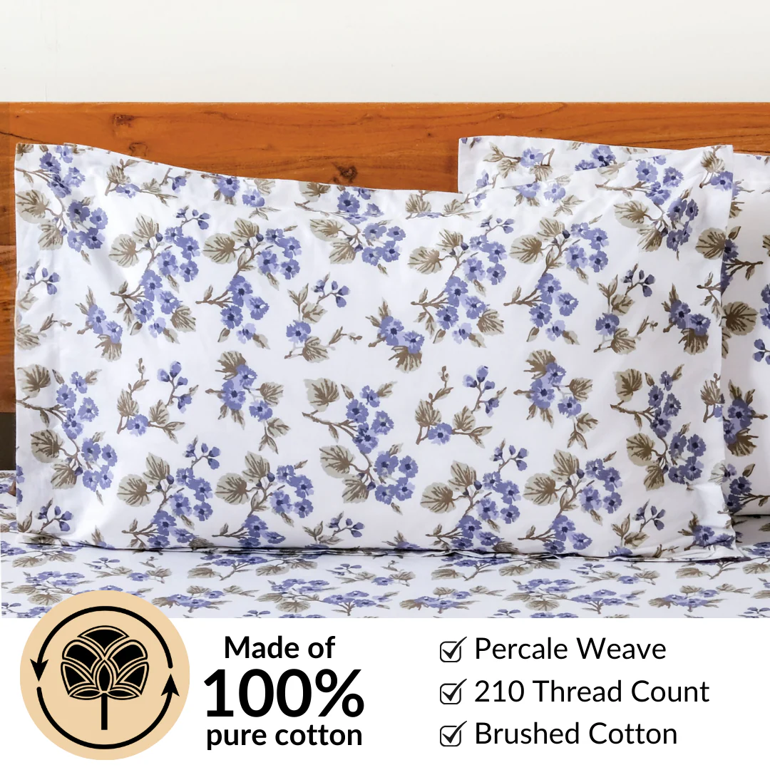 Forest Ferns Pure Cotton King Size Bedding Set 275x275cm - Image 6
