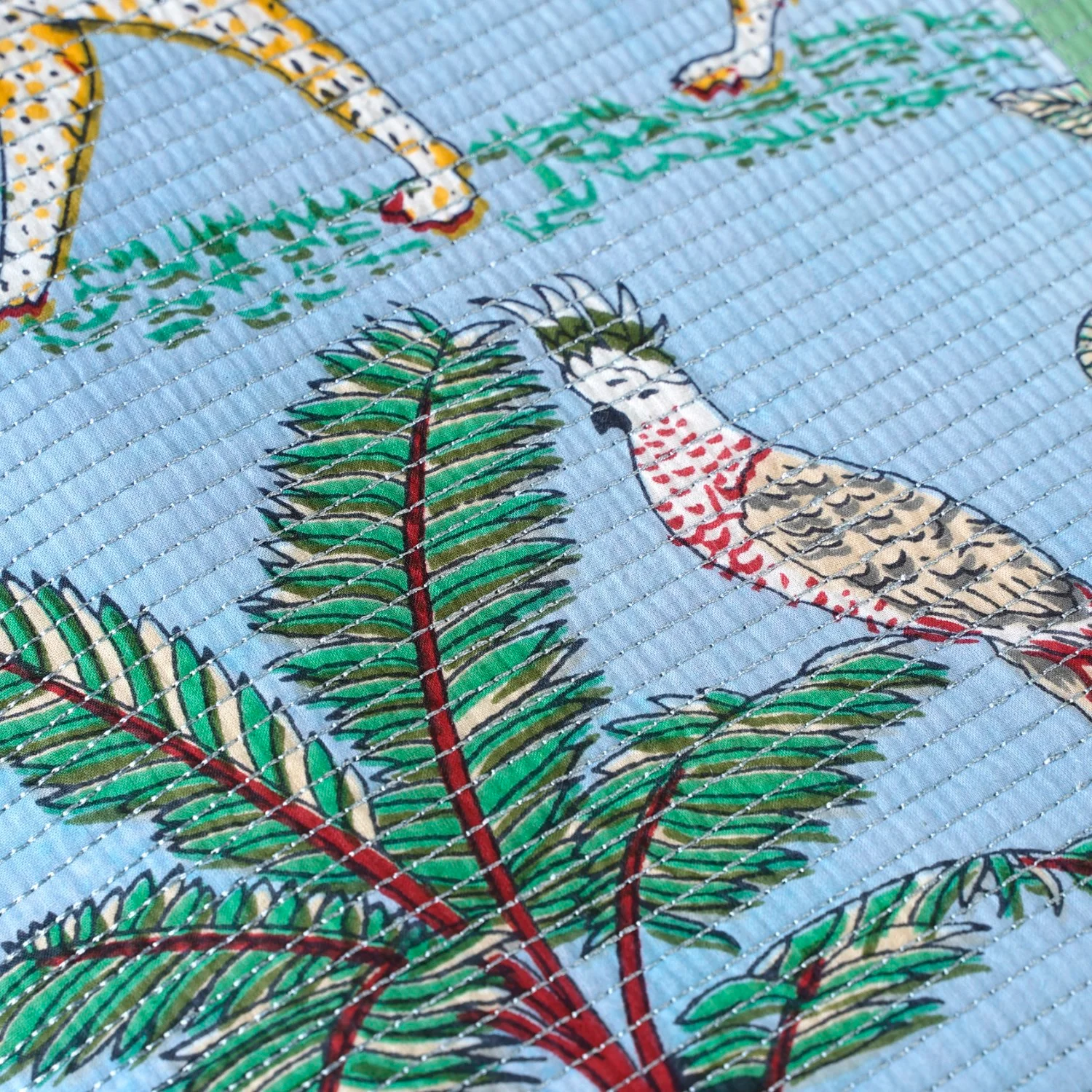 Forest Frolic Quilted Cotton Bedcover 250x220cm - Image 6