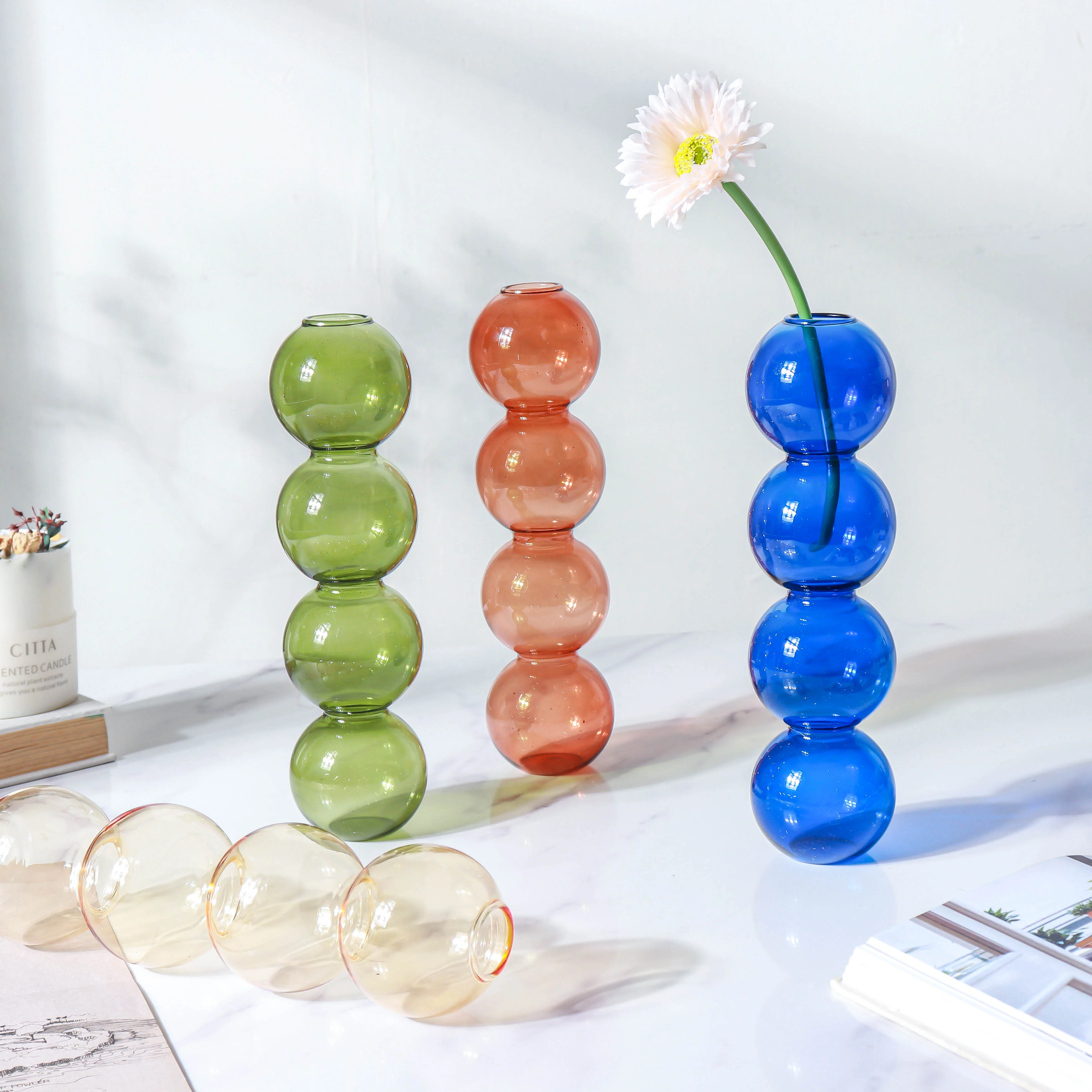 Four Bubbles Glass Vase - Image 3