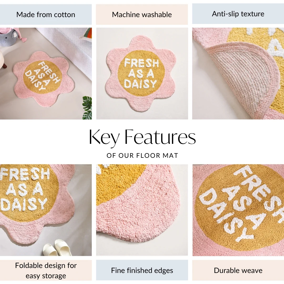 Fresh As A Daisy Anti Slip Cotton Floor Mat 72cm - Image 3