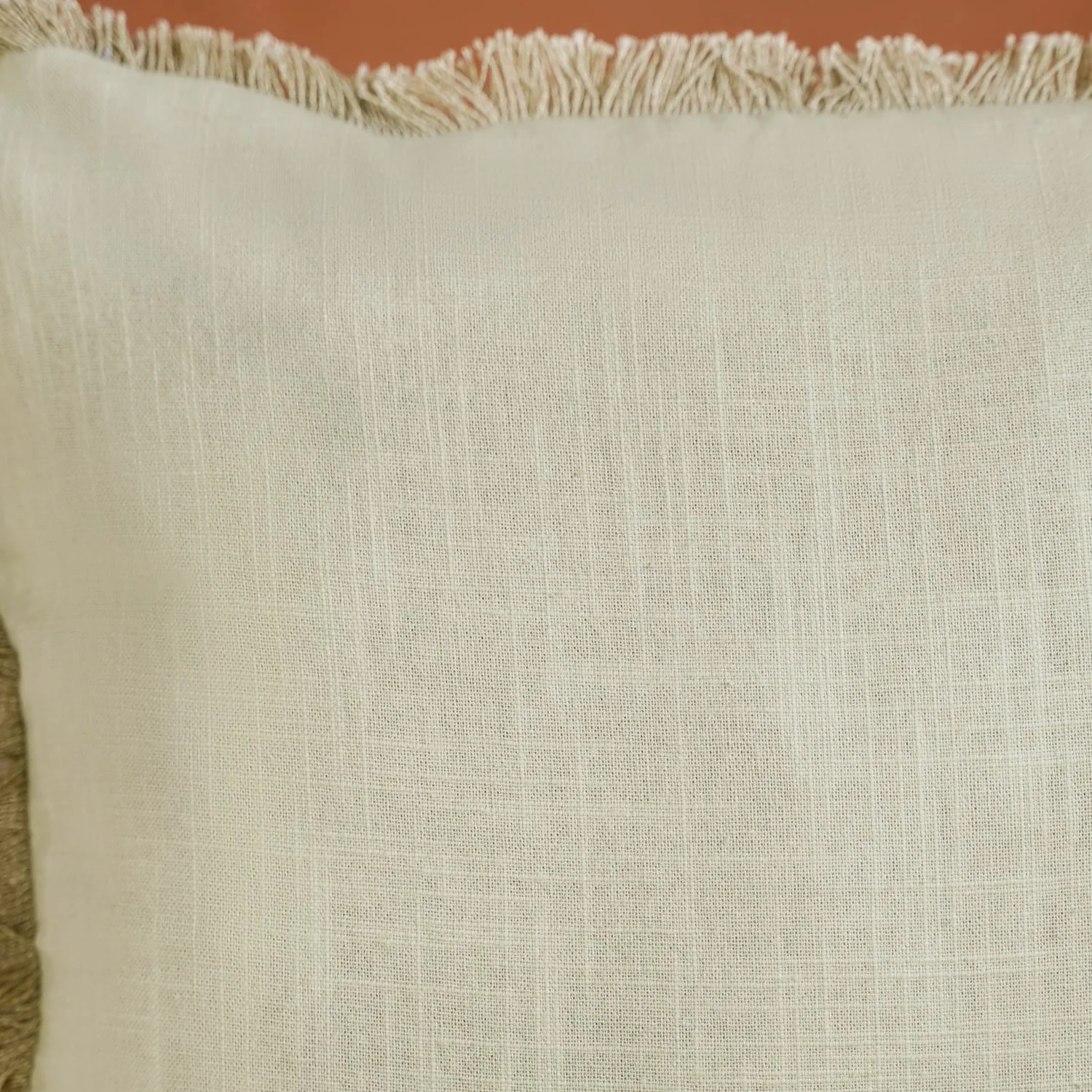 Fringe Cotton Cushion Cover Set Of 2 Green - Image 6
