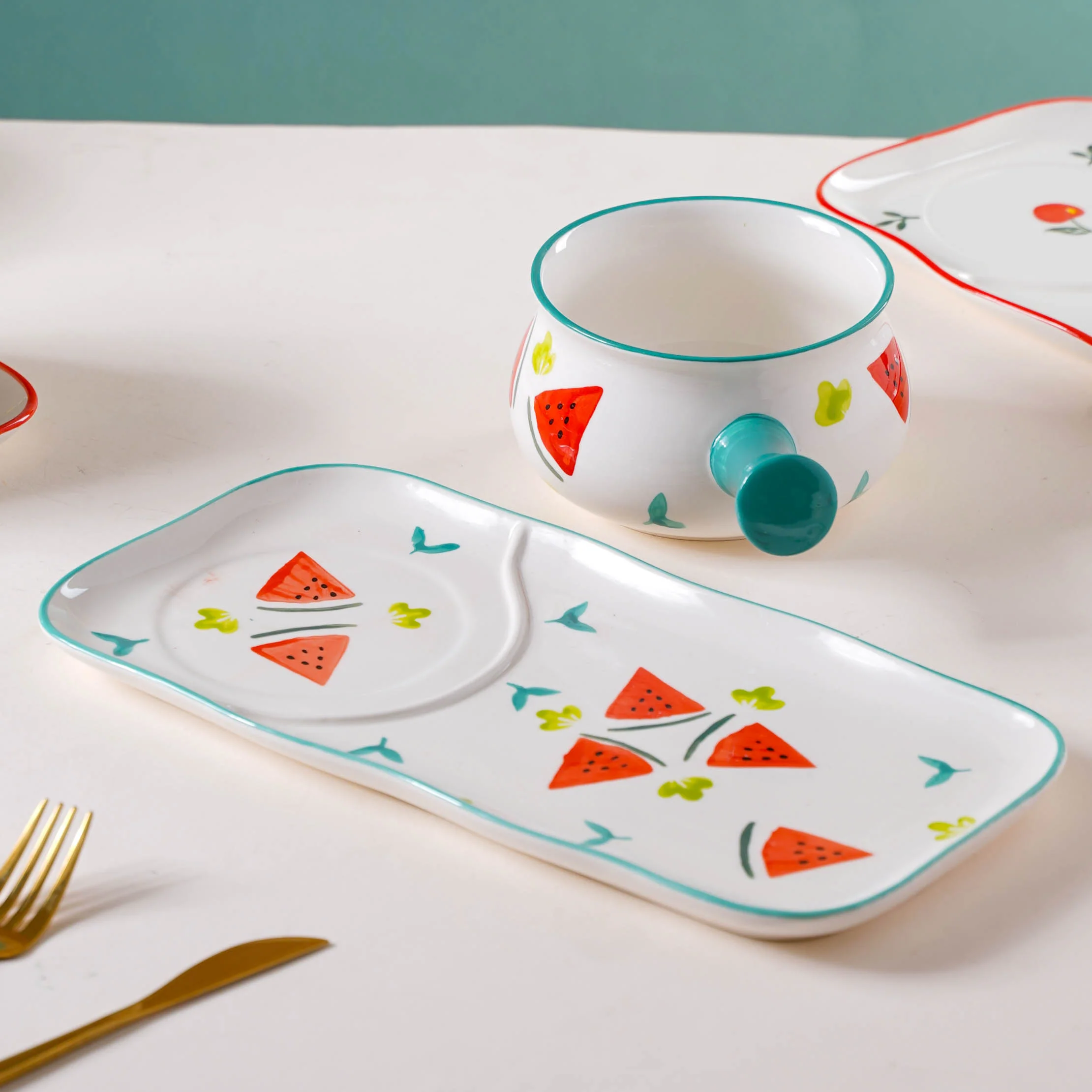 Fruit Print Pot and Plate Set - Image 5