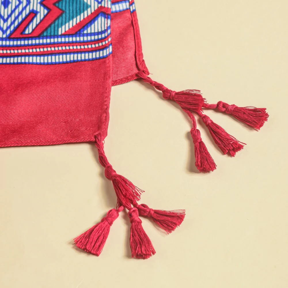 Fuschia Boho Printed Scarf - Image 5