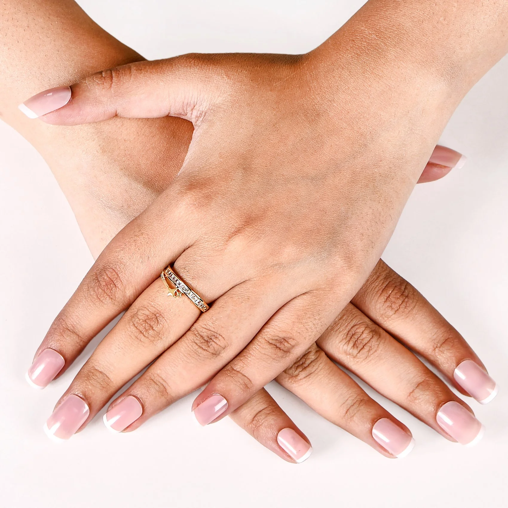 Galaxy Gleam Dual Band Gold Ring - Image 2
