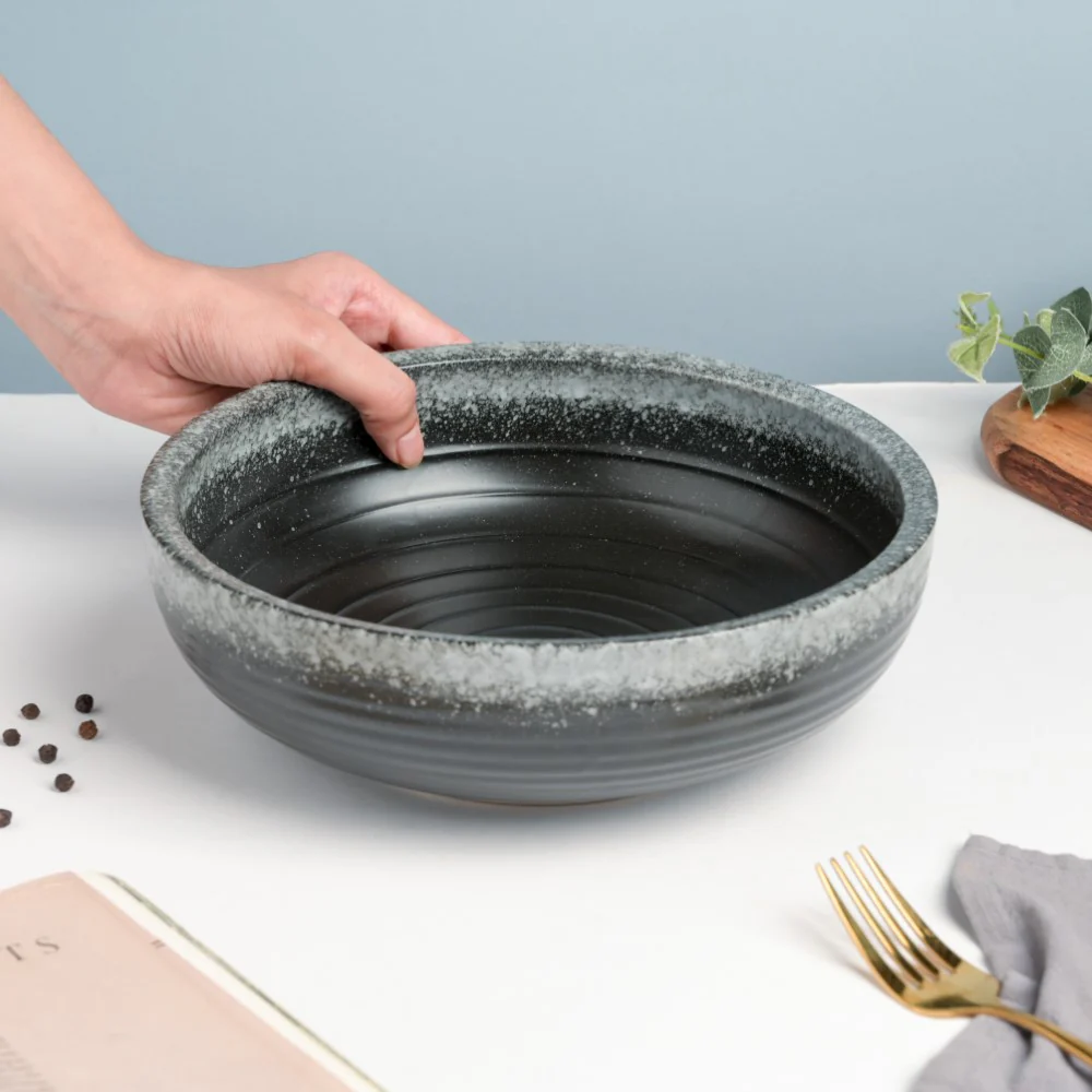 Galaxy Stone Pottery Serving Bowl 9 Inch 1700 ml - Image 9