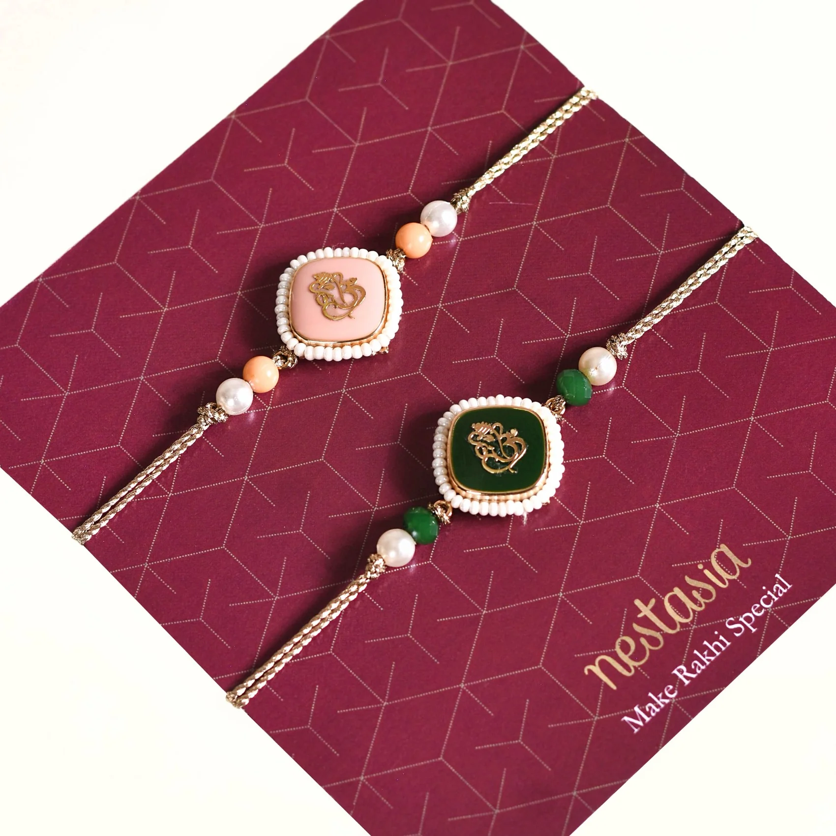 Ganesh Rakhi Set Of 4 With Box And Card - Image 6