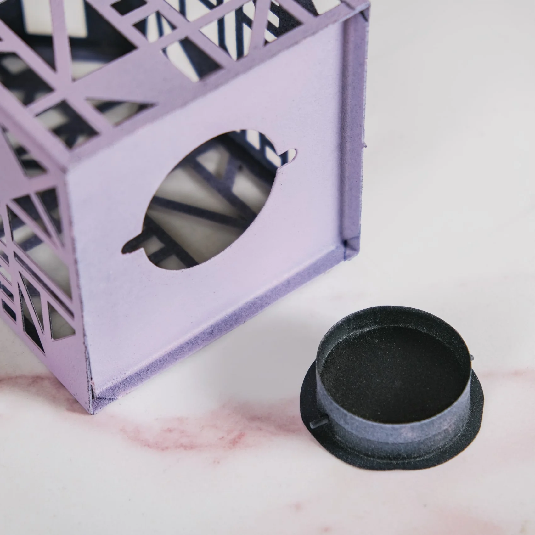Geometric Cutwork Lantern Lavender Set Of 2 - Image 9