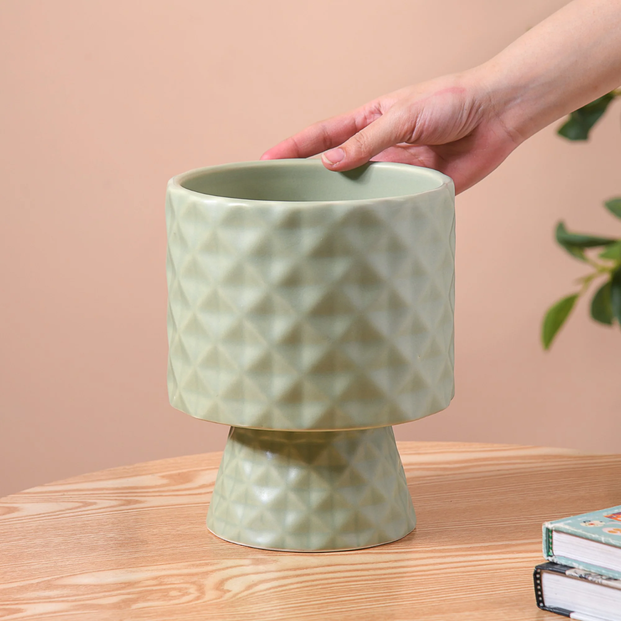 Geometric Vase Sage Green - Image 8